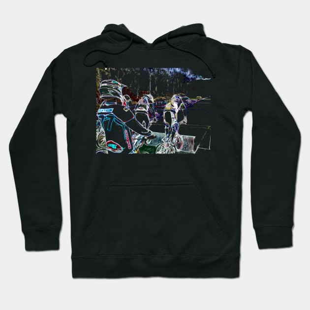 bmx racing behind the gate Hoodie by rickylabellevie